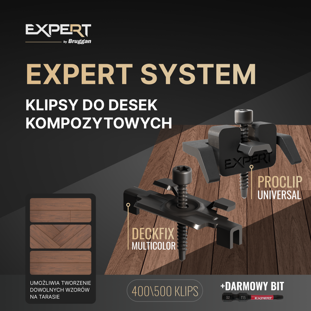 Nowe podejście do systemów montażu tarasów. Klipsy DECKFIX MULTICOLOR i PROCLIP UNIVERSAL