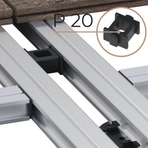 New! Aluminum Bruggan Expert terrace installation system. polymer connector P-20