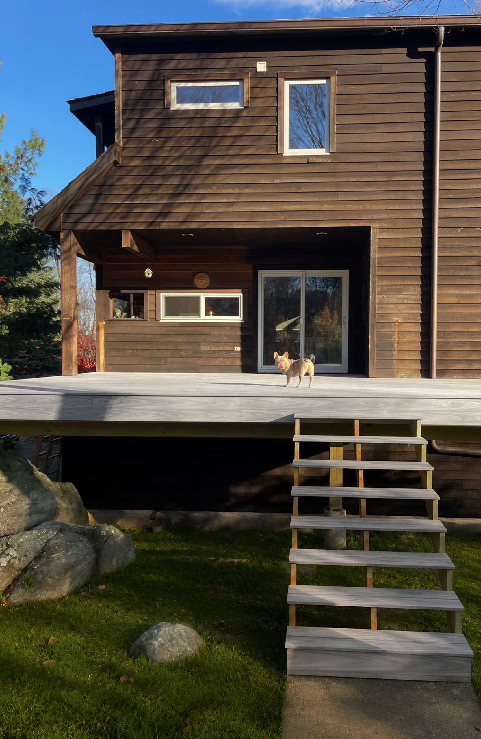 BRUGGAN MultiColor Grey composite decking terrace at a private house in New Jersey, US